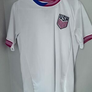 USA White and Red and Blue Soccer Jersey
